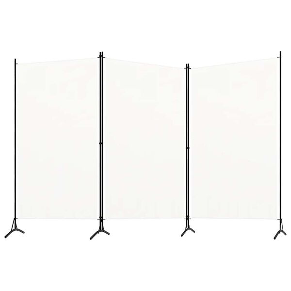 vidaXL 3-Panel Room Divider White 260x180 cm