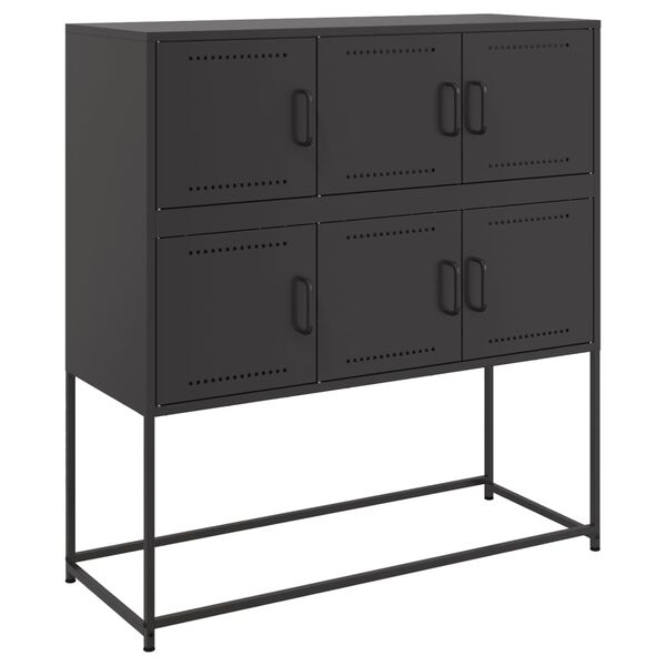 vidaXL Sideboard Black 100.5x39x107 cm Steel