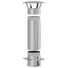 vidaXL Chimney Extension Silver 35 x 35 x 82 cm Stainless Steel