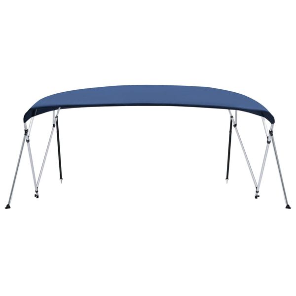 vidaXL 4 Bow Bimini Top Navy Blue 243x(230-244)x137 cm