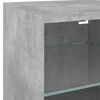 vidaXL 8 Piece TV Wall Units with LED Concrete Grey Engineered Wood