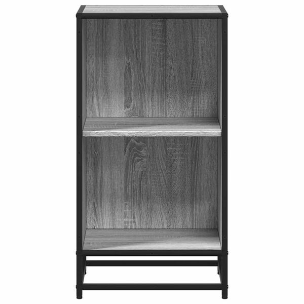 vidaXL Book Cabinet Grey Sonoma 40x35x76 cm Engineered Wood