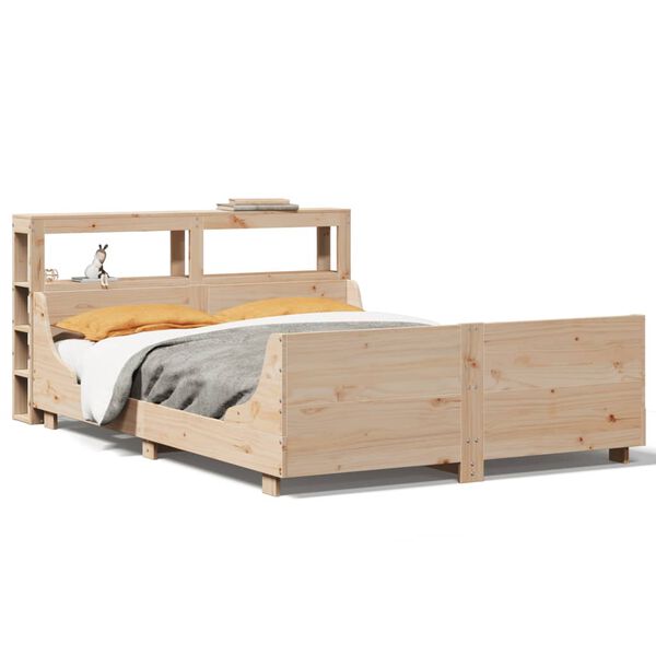 vidaXL Bed Frame without Mattress 120x190 cm Small Double Solid Wood Pine