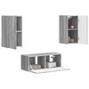 vidaXL TV Cabinet Set Wall-mounted 2 pcs Grey Sonoma Engineered Wood
