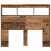 vidaXL Headboard with Shelf Old Wood 120 x 17 x 102 cm Engineered Wood