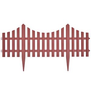 vidaXL 17 pcs Lawn Dividers 10 m Brown