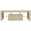 vidaXL TV Cabinet with LED Lights Sonoma Oak 120x35x40 cm
