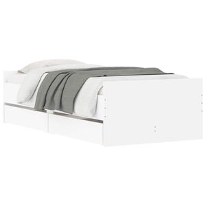 vidaXL Bed Frame White Engineered Wood