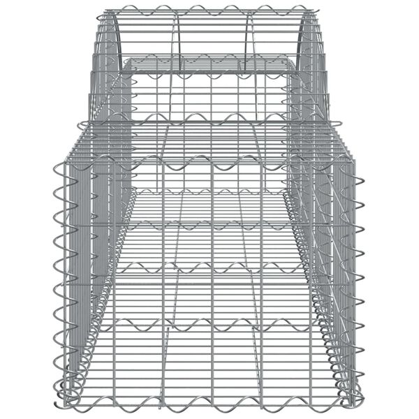 vidaXL Arched Gabion Basket 200x50x40/60 cm Galvanised Iron