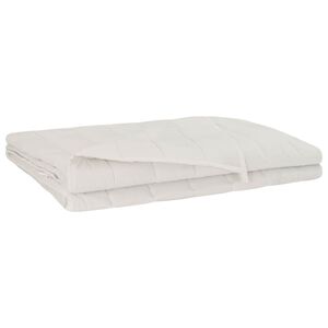 vidaXL Weighted Blanket White 135 x 200 cm 6 kg 100% Cotton 205T