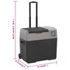 vidaXL Cool Box with Wheel and Handle Black&Grey 40 L Polypropylene