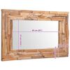 vidaXL Decorative Mirror Teak 90x60 cm Rectangular