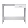 vidaXL Desk High Gloss White 100x50x76 cm Engineered Wood