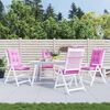 vidaXL Garden Highback Chair Cushions 4 pcs Pink 120x50x7 cm Fabric