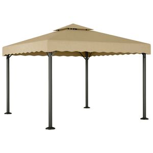 vidaXL Gazebo Taupe 3x3 m Aluminium and Steel