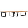 vidaXL Basin Shelf Wall Mounted Steel and Solid Wood Acacia