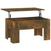 vidaXL Coffee Table Smoked Oak 79x49x41 cm Engineered Wood