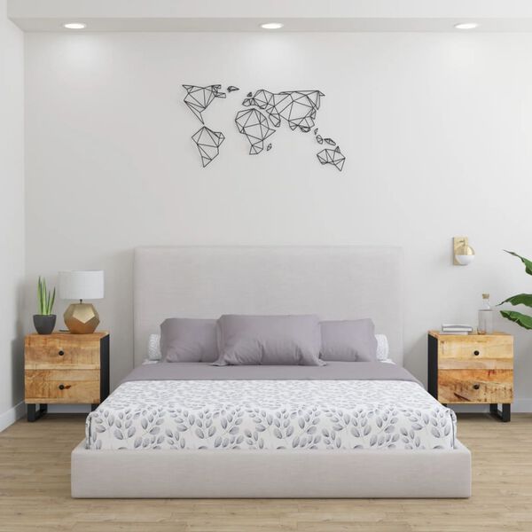 vidaXL Bedside Cabinets 2 pcs 40x33x46 cm Solid Wood Mango