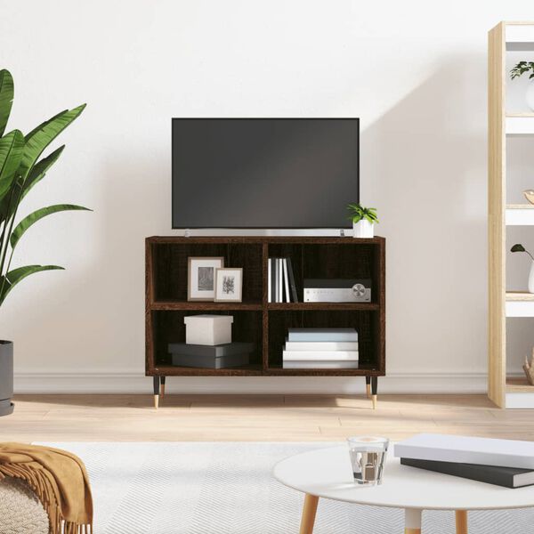 vidaXL TV Cabinet Brown Oak 69.5x30x50 cm Engineered Wood