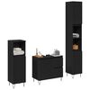 vidaXL Bathroom Furniture Set 3 pcs Black Oak 30 x 30 x 190 cm