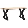 vidaXL Coffee Table Legs 2 pcs Black 50x(42-43.3) cm Steel