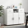 vidaXL Sideboard with Drawer White 88.5 x 30.5 x 73 cm Engineered Wood