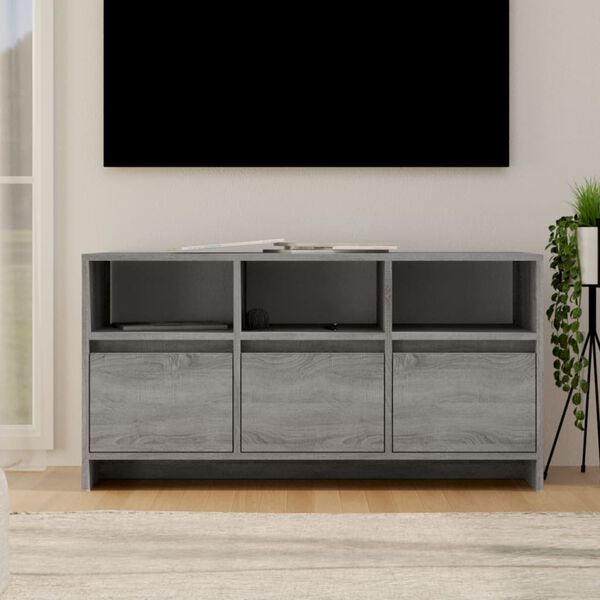 vidaXL TV Cabinet Grey Sonoma 102x37.5x52.5 cm Engineered Wood