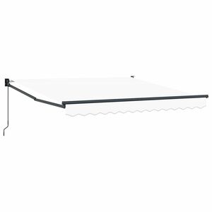 vidaXL Awning Retractable Manual White 300 x 250 x 165 cm Polyester