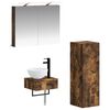 vidaXL Bathroom Cabinet Set 4 pcs Smoked Oak Engineered Wood