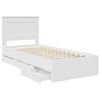 vidaXL Bed Frame with Drawer White 90 x 200 cm Engineer Wood