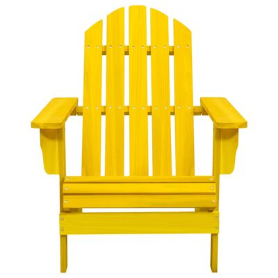 vidaXL Garden Adirondack Chair Solid Fir Wood Yellow