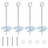 vidaXL Earth anchor 4 pcs &Oslash;10 x 30 cm Galvanized Metal Silver