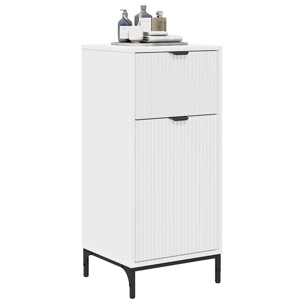 vidaXL Bathroom Cabinet with Drawer with Door White 39.5 x 36 x 88 cm