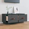 vidaXL TV Cabinet Grey 80x34x35 cm Solid Wood Pine