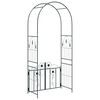 vidaXL Garden Arch with Lock Black 102 x 50 x 218 cm