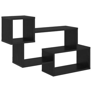 vidaXL Floating Shelf Wall-Mounted Black Oak 87 x 20 x 55 cm
