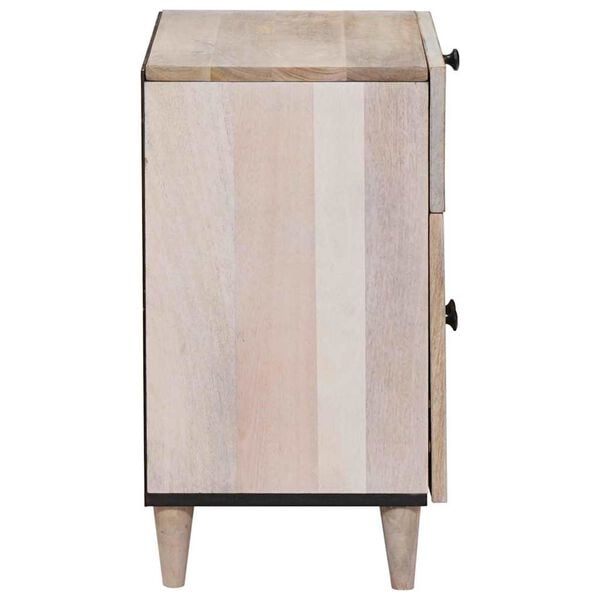 vidaXL Bedside Cabinet Beige 50 x 33 x 60 cm Solid Acacia wood