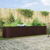 vidaXL Garden Raised Bed Brown 400 x 80 x 81 cm Steel