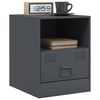 vidaXL Bedside Cabinets 2 pcs Anthracite 34.5x39x44 cm Steel