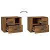 vidaXL Bedside Cabinet Smoked Oak 60x36x45 cm Engineered Wood