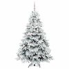 vidaXL Artificial Christmas Tree with 300 LEDs White 180 cm PE and PVC