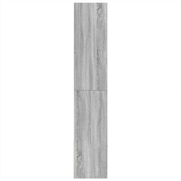 vidaXL Bookcase Grey Sonoma 100x36x189 cm Engineered Wood