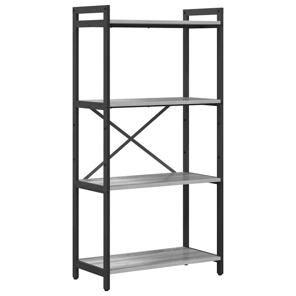 vidaXL Bookshelf Grey sonoma 60 x 30 x 120 cm Engineered Wood