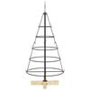 vidaXL Christmas Cone Tree with Stand Black 90 cm Steel