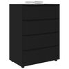 vidaXL Storage Cabinets 2 pcs Black 80 x 48 x 105 cm Engineered Wood
