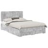 vidaXL Bed Frame Concrete Grey 140 x 190 cm Engineered Wood