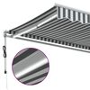 vidaXL Automatic Retractable Awning with LED Anthracite&White 450x350 cm