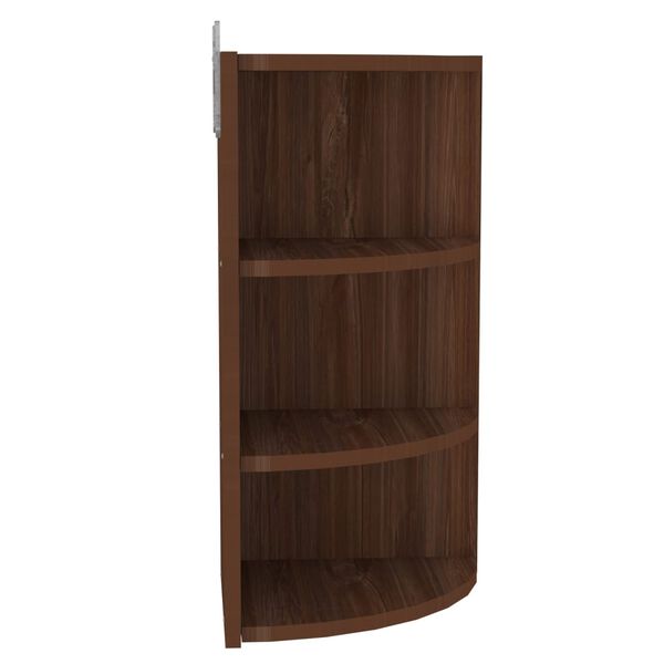 vidaXL Wall Corner Shelf Brown Oak 30x31.5x60 cm Engineered Wood