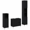 vidaXL Bathroom Furniture Set 3 pcs Black Oak 30 x 30 x 190 cm