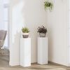 vidaXL Plant Stand 2pcs White 17x17x60 cm Engineered Wood